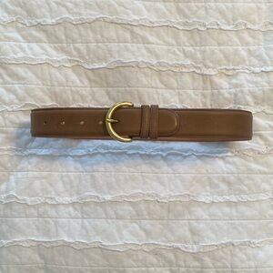 Coach Tanned Cowhide Solid Brass Belt